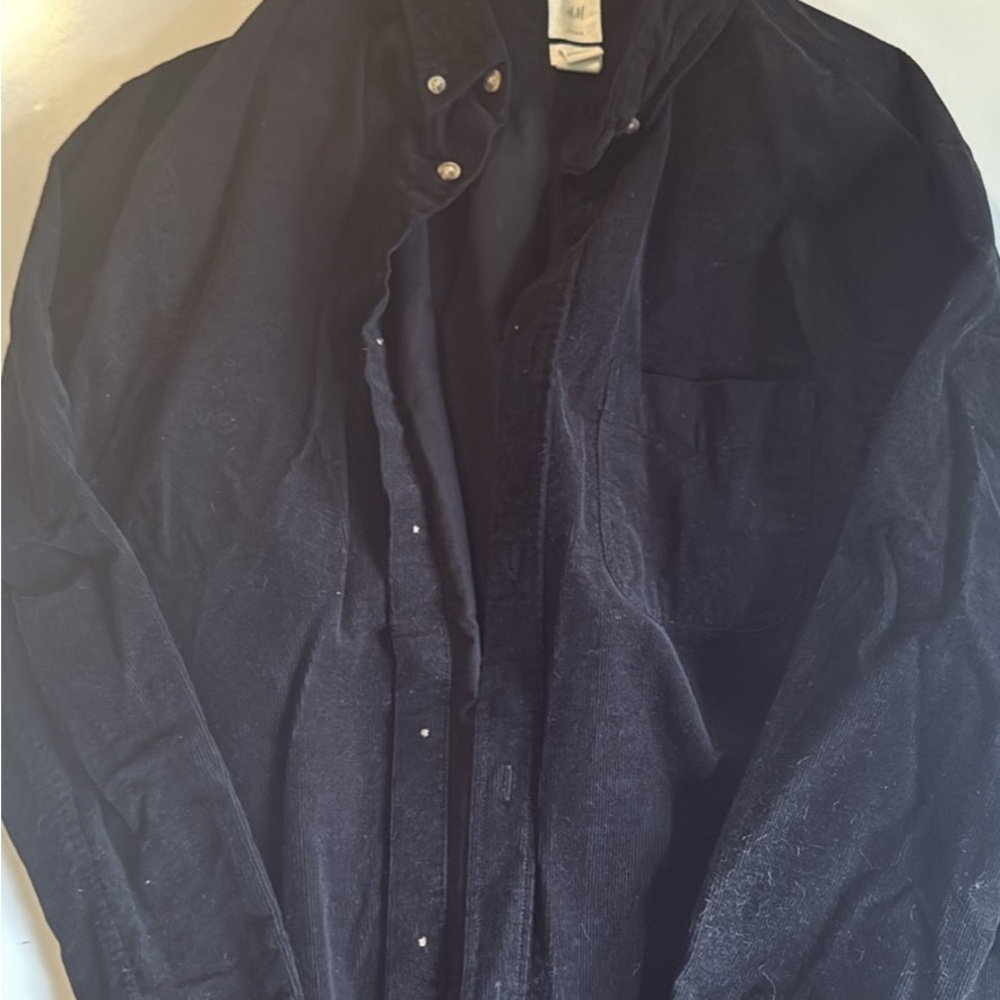 Men's Black Button Down